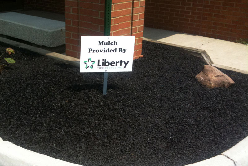 Black Rubber Mulch from RubberScapes