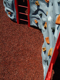Playground Rubber Mulch Safety Surface - Red